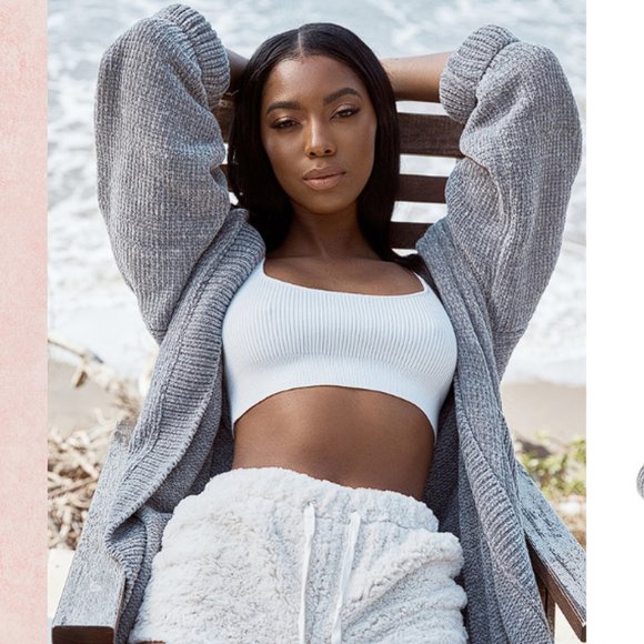 HOUSE OF CB 'Celine' Grey Chenille Slouchy Cardigan NWOT - Picture 3 of 7